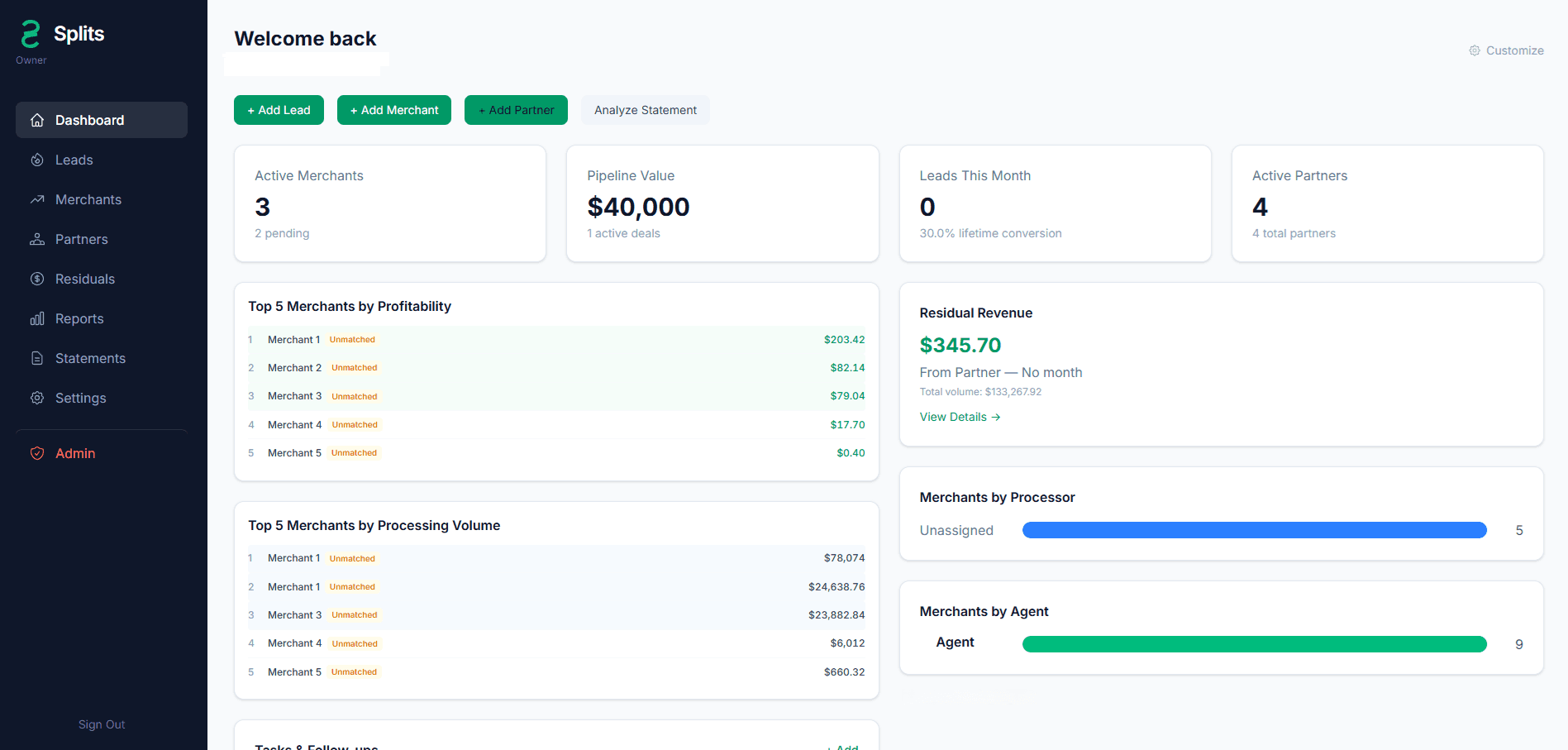 Dashboard Overview